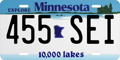 MN license plate 455SEI