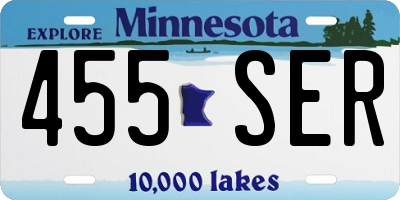 MN license plate 455SER
