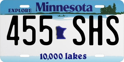 MN license plate 455SHS