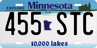 MN license plate 455STC