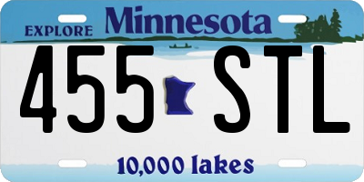 MN license plate 455STL