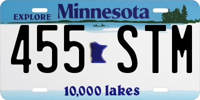 MN license plate 455STM