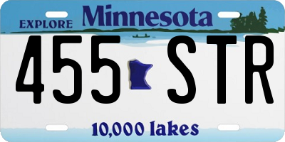 MN license plate 455STR
