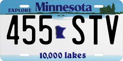 MN license plate 455STV