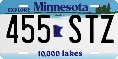 MN license plate 455STZ