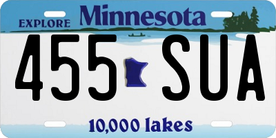 MN license plate 455SUA