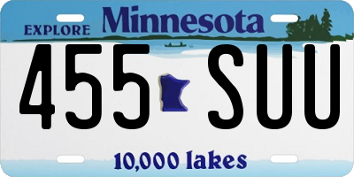 MN license plate 455SUU