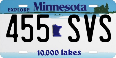 MN license plate 455SVS