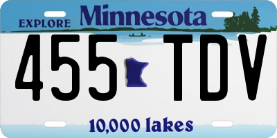 MN license plate 455TDV