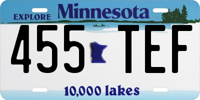 MN license plate 455TEF