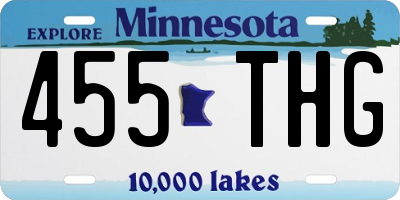 MN license plate 455THG