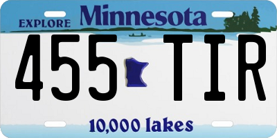 MN license plate 455TIR