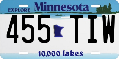 MN license plate 455TIW