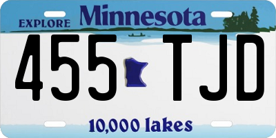 MN license plate 455TJD