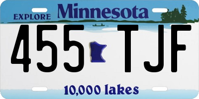 MN license plate 455TJF