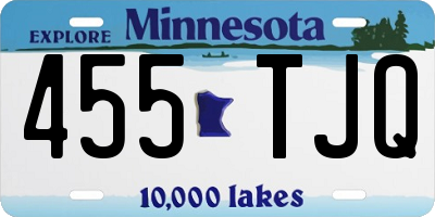 MN license plate 455TJQ