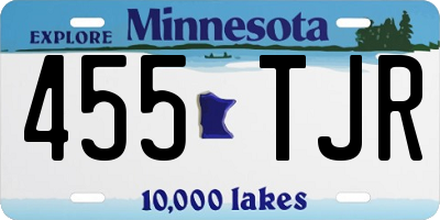 MN license plate 455TJR