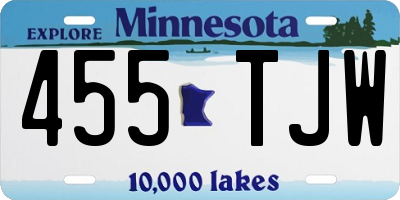 MN license plate 455TJW