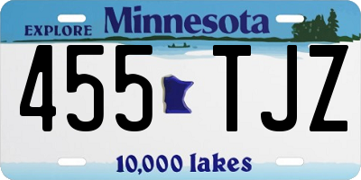 MN license plate 455TJZ