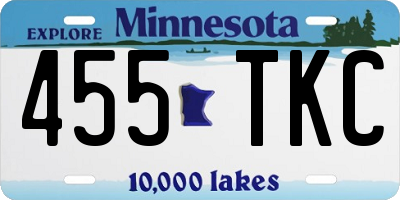 MN license plate 455TKC