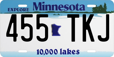 MN license plate 455TKJ