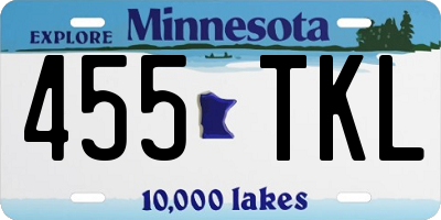 MN license plate 455TKL