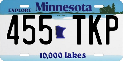 MN license plate 455TKP
