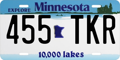 MN license plate 455TKR