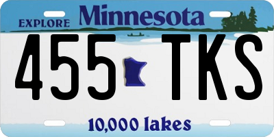 MN license plate 455TKS