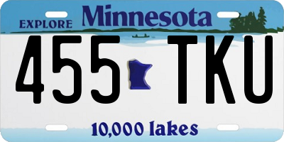 MN license plate 455TKU