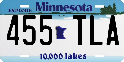 MN license plate 455TLA