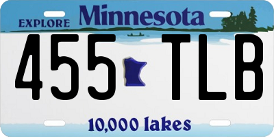 MN license plate 455TLB