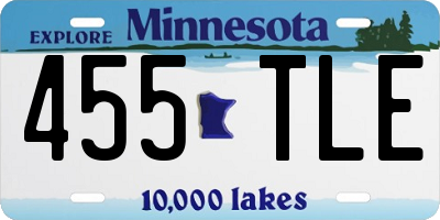 MN license plate 455TLE