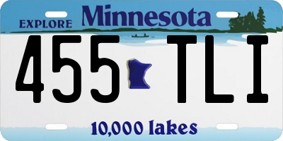 MN license plate 455TLI
