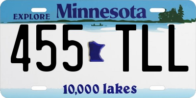 MN license plate 455TLL