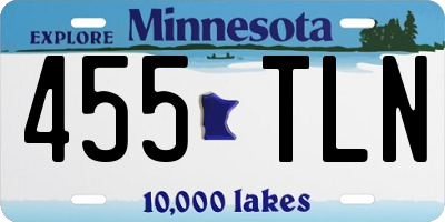MN license plate 455TLN