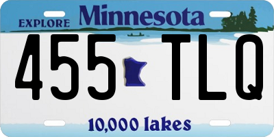 MN license plate 455TLQ