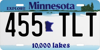 MN license plate 455TLT
