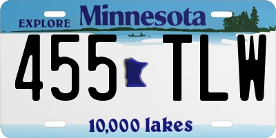 MN license plate 455TLW