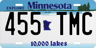 MN license plate 455TMC
