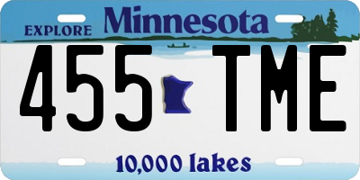 MN license plate 455TME