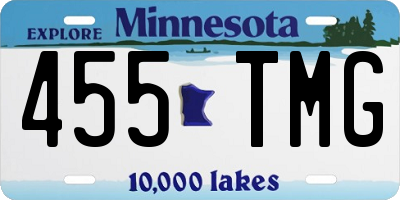 MN license plate 455TMG