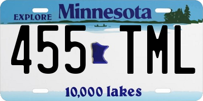 MN license plate 455TML