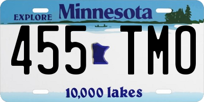 MN license plate 455TMO