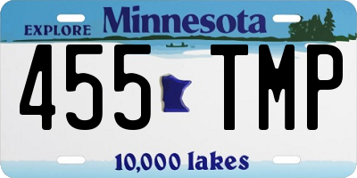 MN license plate 455TMP
