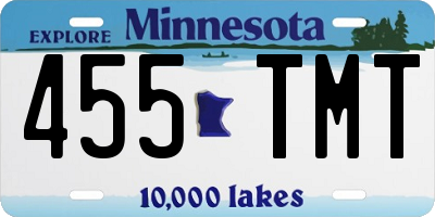 MN license plate 455TMT