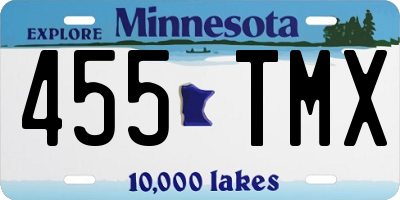 MN license plate 455TMX