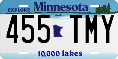 MN license plate 455TMY