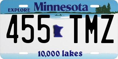 MN license plate 455TMZ