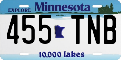 MN license plate 455TNB